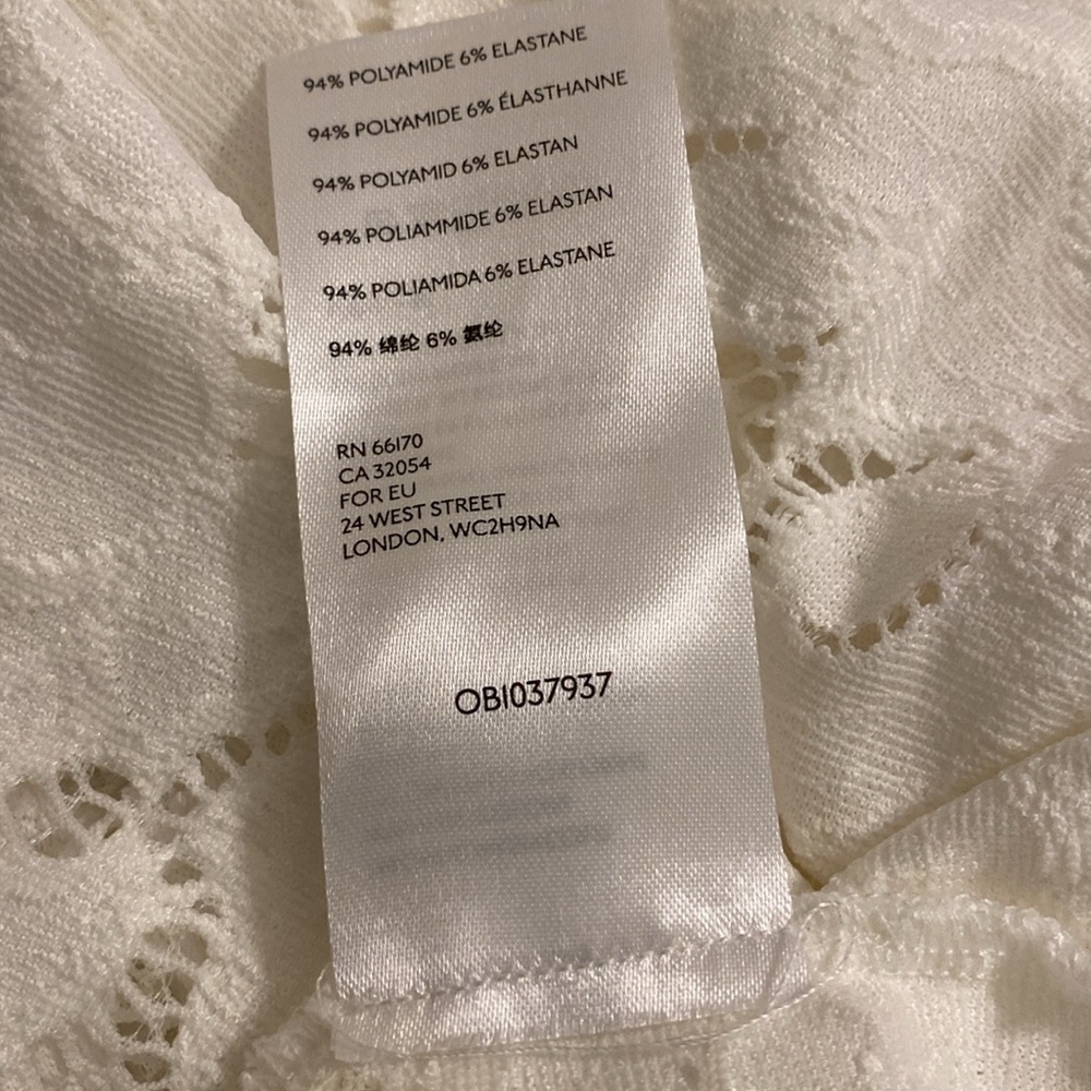Free Peoplele White Stretchy Top XL - Picture 8 of 9
